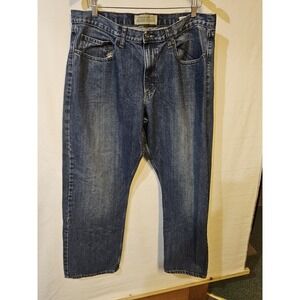 Wrangler Men's Blue Denim Jeans Relaxed Fit, Straight Leg, Size 36x30